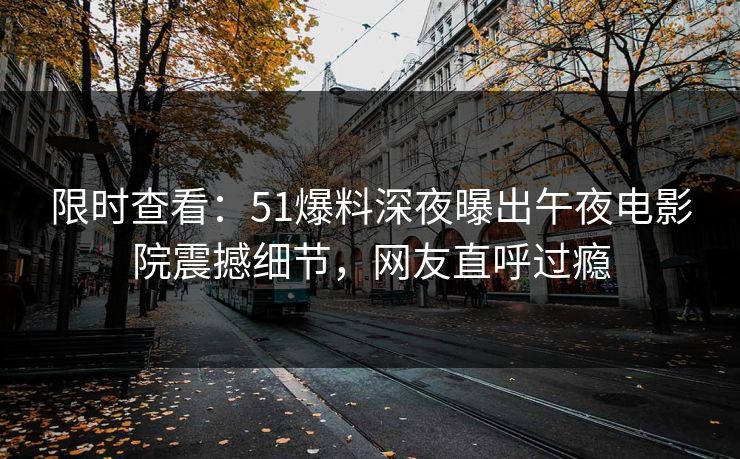 限时查看：51爆料深夜曝出午夜电影院震撼细节，网友直呼过瘾