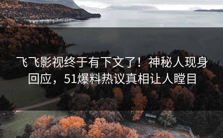 飞飞影视终于有下文了！神秘人现身回应，51爆料热议真相让人瞠目