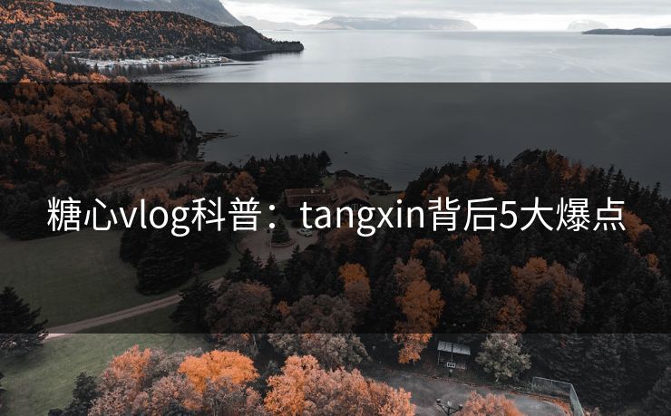 糖心vlog科普：tangxin背后5大爆点